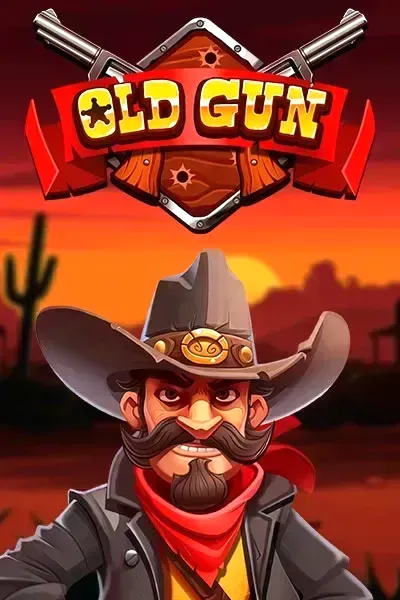 Old Gun slot with cowboy and crossed pistols logo