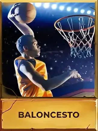 Jugador de baloncesto encestando en acción