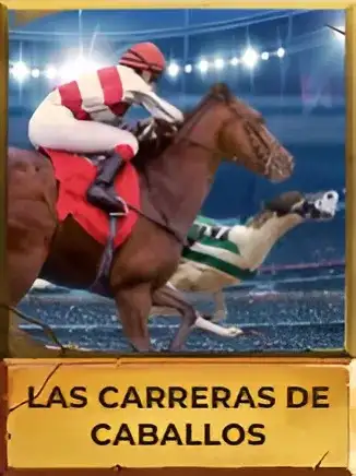 Jinete compitiendo en carrera de caballos