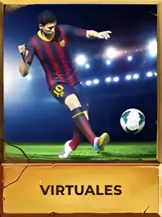 Jugador virtual chutando balón en estadio digital